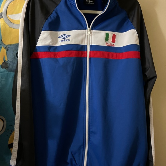 Umbro Soccer Jacket Mens XL  Italy Italia Full Zip Warmup Futbol Training - Picture 1 of 3